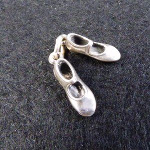 Sterling Silver Pair of 3-D Dance Tap Shoes Charm